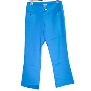 Cache Size 2 / Size Small Aqua Blue Pants Capris Cropped Stretch Pants Work Y2K